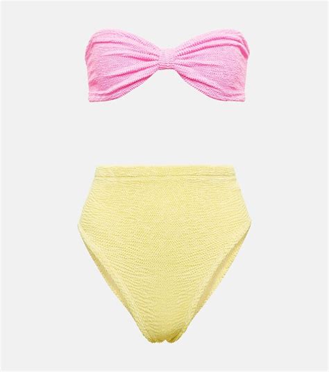 Hunza G Duo Ruby Bikini ShopStyle Two Piece Swimsuits