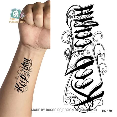 Body Art Sex Products Waterproof Temporary Tattoos Paper For Men And Women 3d Letter Design