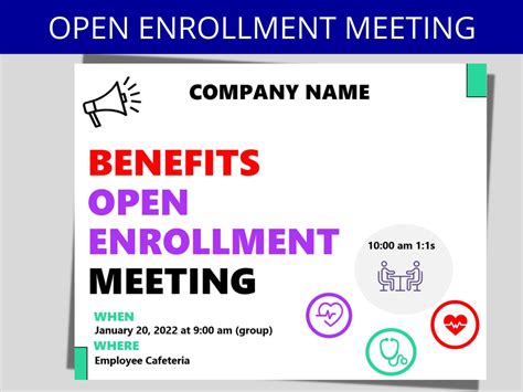 Open Enrollment Benefits Meeting Template HR Templates Human Resources ...