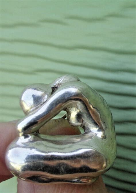 Vintage Sterling Silver Nude Naked Girl Woman S Gem
