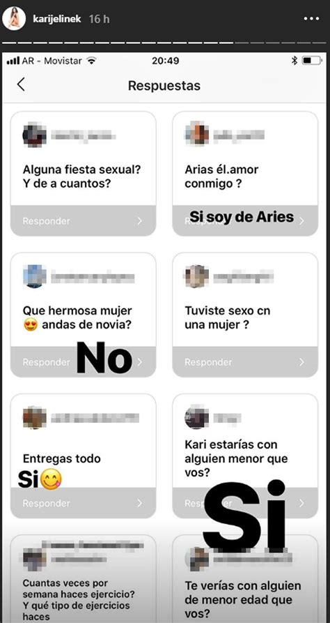 El Cuestionario S Per Hot Que Karina Jelinek Les Respondi A Sus Seguidores Infobae