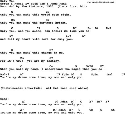 Only You The Platters Sheet Music at Anthony Galloway blog