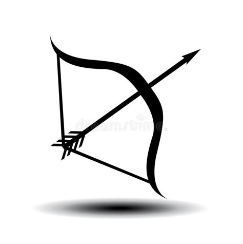 Bow and arrow vector stock vector. Illustration of black - 186948162