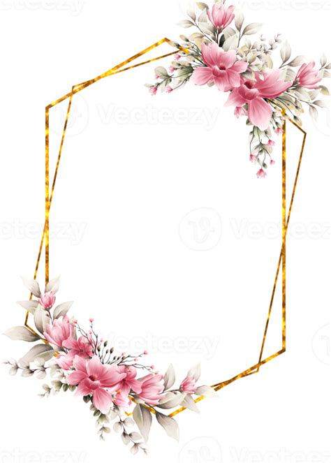 Watercolor Flower Frame 11660277 PNG