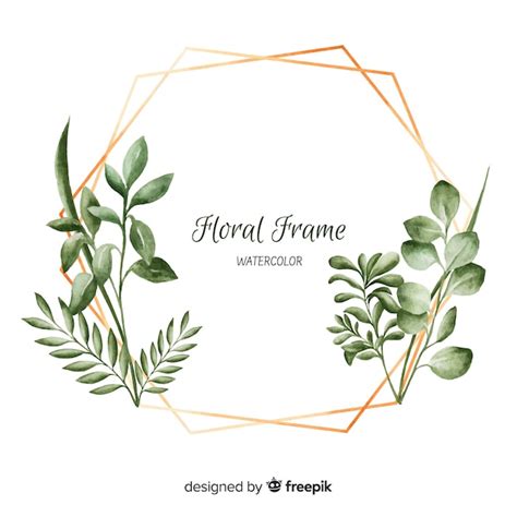 Акварель цветочная рамка | Премиум векторы