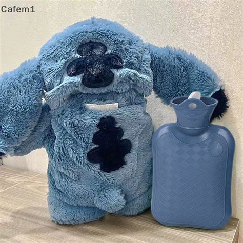 Cfph Anime Kawaii Turo Lilo Stitch Plush Hot Water Bottle Winter Women S Home Water Filling Hand