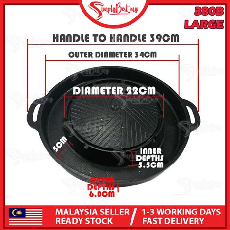 Simplybest Mookata Thai Bbq Grill And Steamboat Non Stick Pans Hot Pot