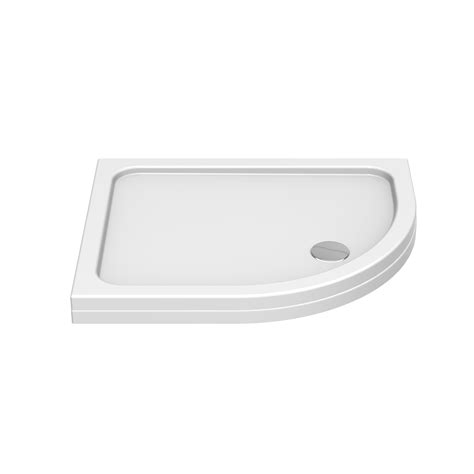 Kudos K Stone Slimline Offset Quadrant Shower Tray White With Riser Kit