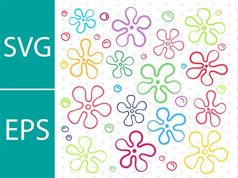 Bikini Bottom Flowers SVG EPS Cricut Silhouette Flower Svg 41 OFF