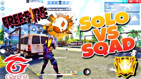 Solo Vs Sqad Best Moment Gameplay Garina Free Fire Youtube