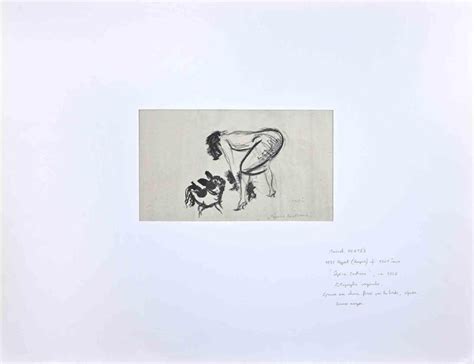 marcel vertes woman lithograph  marcel vertes mid  century