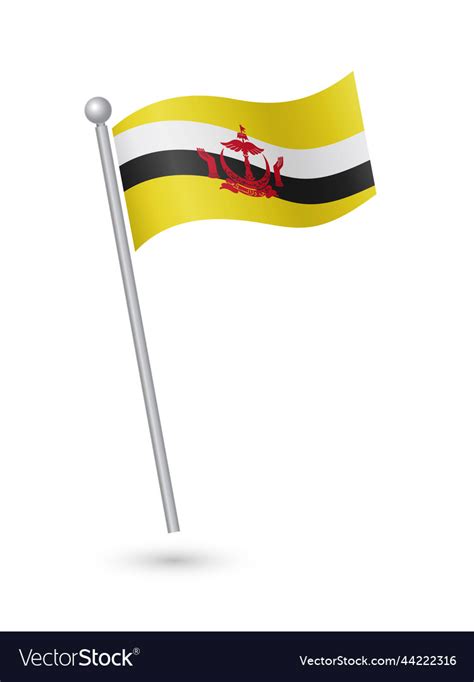 Brunei Flag Royalty Free Vector Image Vectorstock