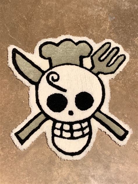 One Piece Sanji Jolly Roger Rug Etsy