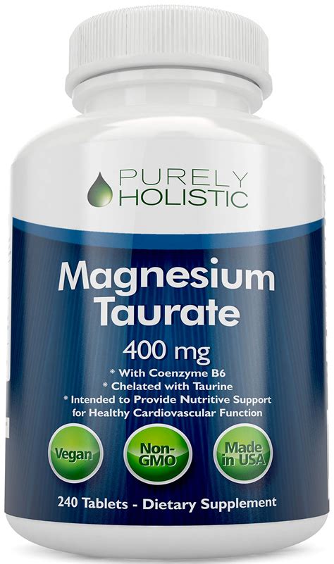 Buy Magnesium Taurate 400mg S Chelated Magnesium With Taurine And