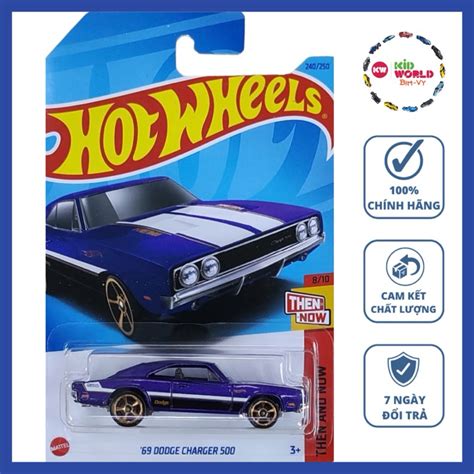 Xe mô hình Hot Wheels basic 69 Dodge Charger 500 HKJ46 Shopee Việt Nam