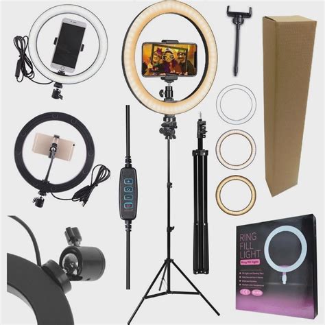 Kit Youtuber Tripé Profissional Pedestal 2 10m Luz Iluminador Led