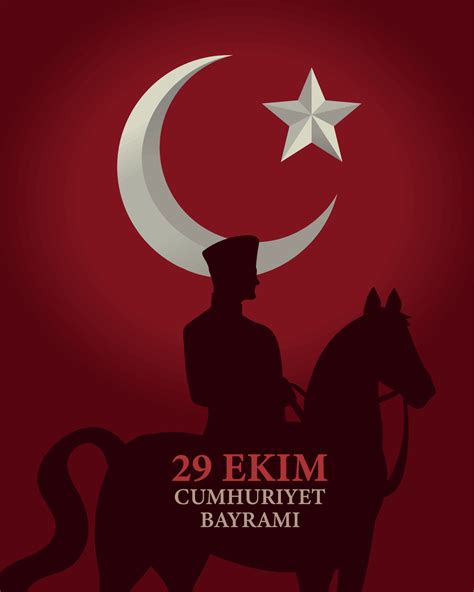 Ekim Cumhuriyet bayrami poster 10793411 Vector Art at Vecteezy