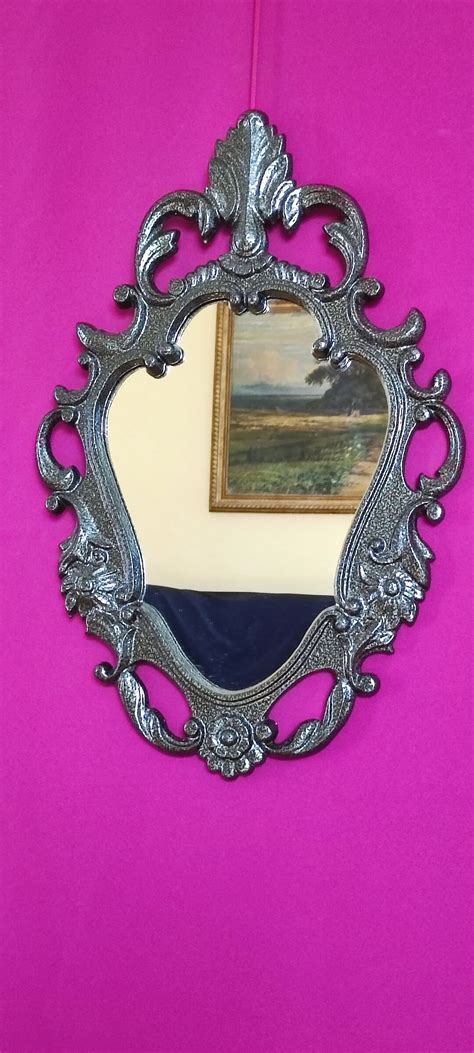Metal Mirror Frame Gothic Style Mirror With Metal Frame Hanging Wall