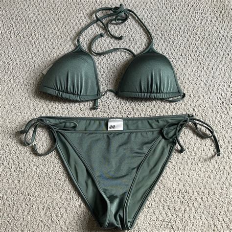 H M Swim Hm Shiny Green Bikini Poshmark