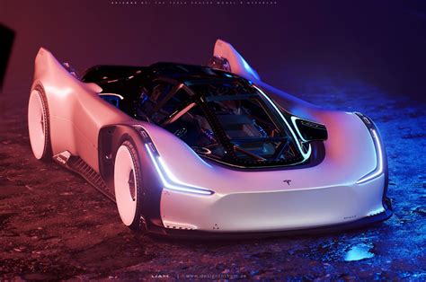 Tesla Spacex Model Concept Hypercar Gets Massive Rocket Boosters Like A