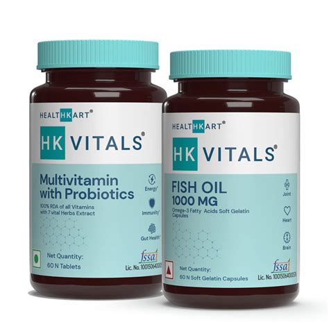 Healthkart Hk Vitals Multivitamin With Probiotics Tablets And Fish