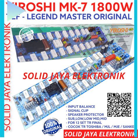 Jual KIT DRIVER PROFESIONAL AMPLIFIER YIROSHI MK7 MK 7 LEGEND MASTER