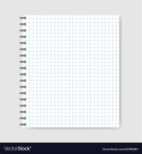 School notebook paper background Royalty Free Vector Image