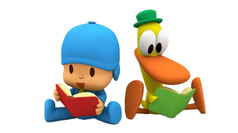 Pocoyo E Pato Reading Png Transparente Stickpng