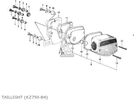 Kawasaki Kz B Usa Canada Mph Kph Parts Lists And Schematics