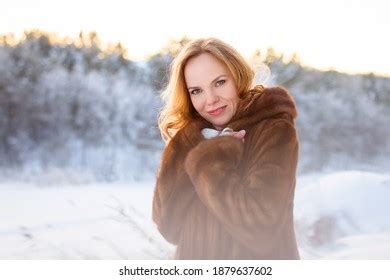 Naked Blonde Long Hair Sitting Snow Stock Photo Shutterstock