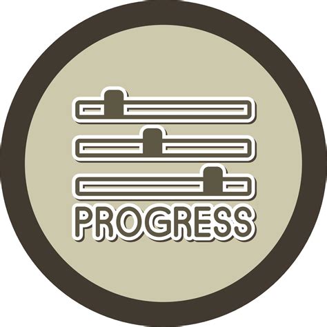 progress sticker circle icon  vector art  vecteezy