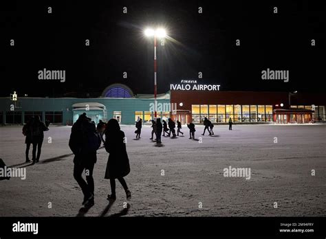 Arriving at Ivalo Airport, Finnish Lapland Stock Photo - Alamy