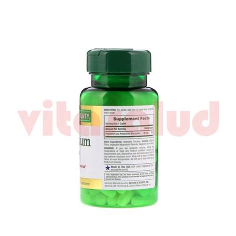 Nature´s Bounty Potassium 99 Mg 100 Capletas Vitasalud