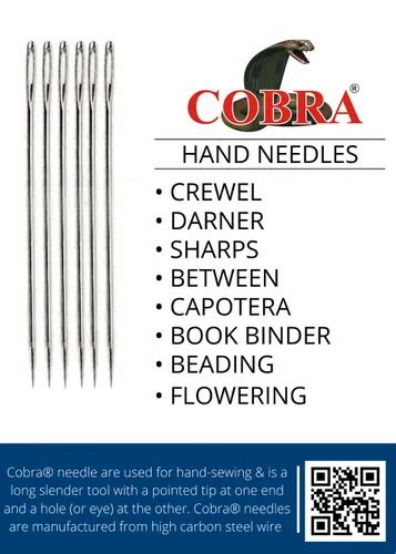 Types Of Hand Sewing Needles