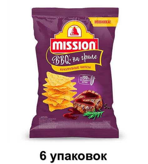 Mission Чипсы кукурузные со вкусом барбекю, 90 г, 6 уп - купить с ...