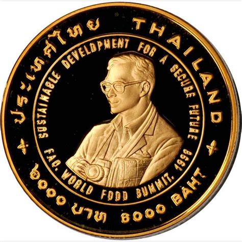 6000 Baht Rama Ix Fao Agricola Medal Thailand Numista