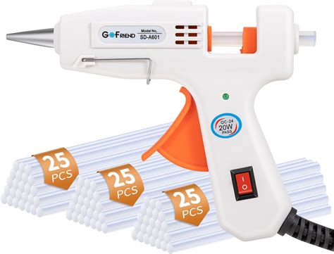 Stick It Hot Melt Glue Gun Uk Plug Red Including Clear Glue Sticks Dries Transparent