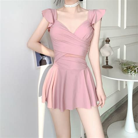 Alisa Sonya Hot Selling Swimsuit For Women Conservative Skirt Covering The Belly Appear Thin