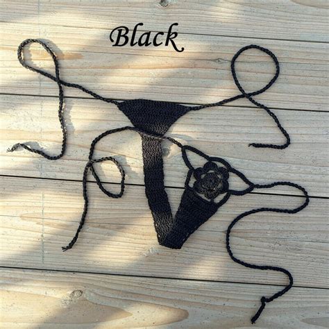 Costume Da Bagno Micro Mini Perizoma Uncinetto Bikini G String Thong Crochet Ebay