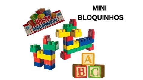 Mini Blocos De Montar Educativo Infantil Monta Monta Coloridos 40 Peças