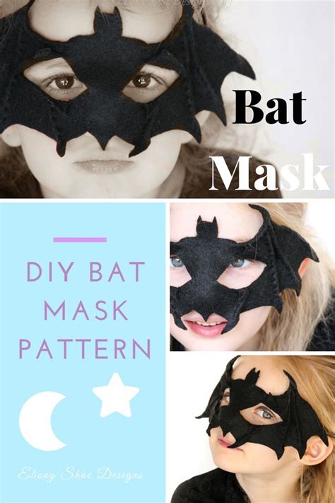 Bat Mask Pdf Pattern Diy Bat Mask Make Your Own Bat Mask Or Kids