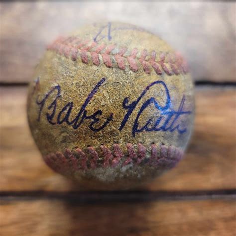 Babe Ruth Lou Gehrig Jimmie Foxx Autographed Baseball In RARE Purple Ink Certificate Of