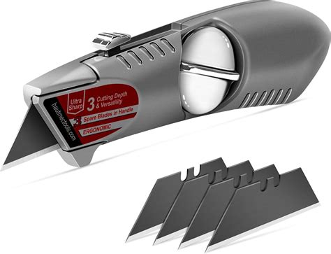 Hautmec Heavy Duty Retractable Utility Knife One Piece Position