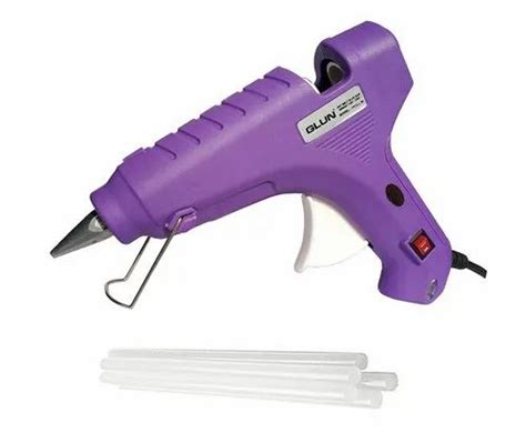 Watt Hot Melt Glue Gun On Off Switch And Indicator With Transparent Glue Sticks Purple At