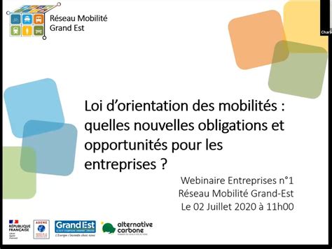 Replay Webinaire Loi dorientation des mobilités quelles nouvelles