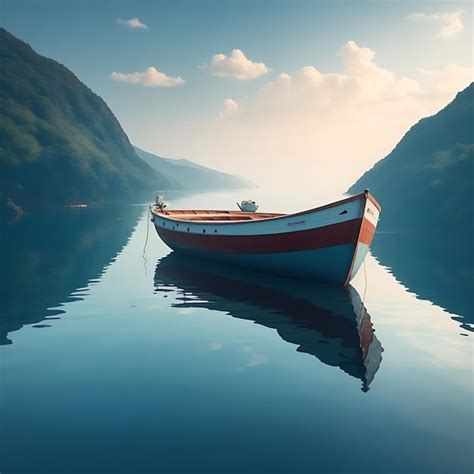 premium photo  boat floating  water