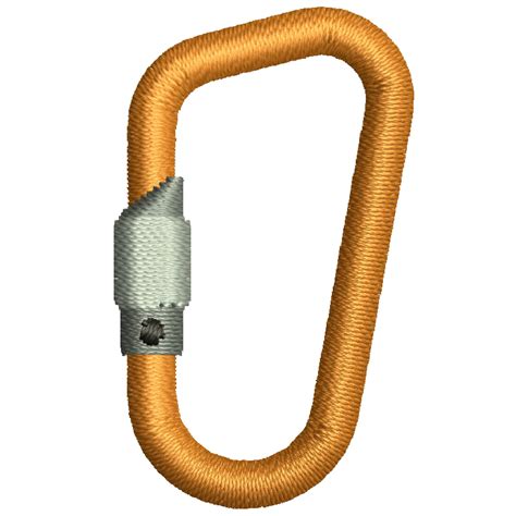 Carabiner Clip Leisure Digitized Embroidery Design E4hats