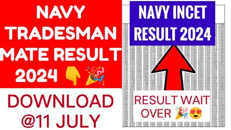 Navy Tradesman Mate Result 2024 Navy Chargeman Result Date Navy