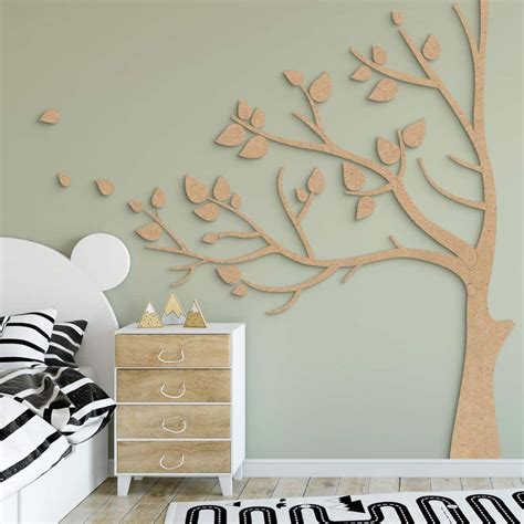 Wanddeko Xxl Baum Mdf Natur Wall Art De