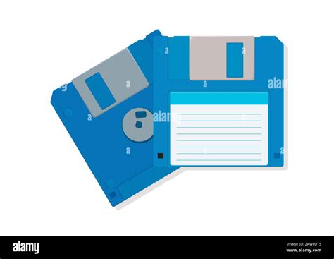 Pc Floppy Disk Vector Flat Design Isolated On White Background Stock